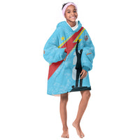 DR Congo WC2026 Custom Kid Wearable Blanket Hoodie Lumumba Eva Inspired