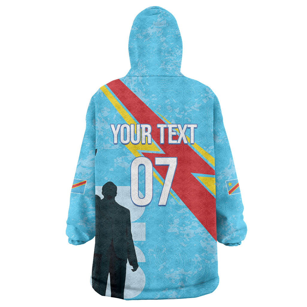 DR Congo WC2026 Custom Kid Wearable Blanket Hoodie Lumumba Eva Inspired