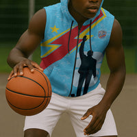 DR Congo WC2026 Custom Sleeveless Zip Hoodie Lumumba Eva Inspired
