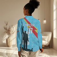 DR Congo WC2026 Custom Women Casual Shirt Lumumba Eva Inspired