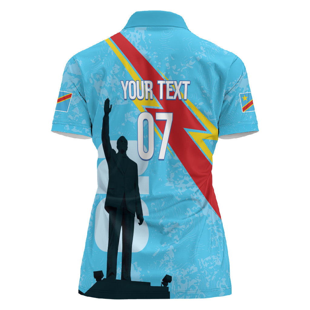 DR Congo WC2026 Custom Women Polo Shirt Lumumba Eva Inspired