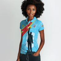 DR Congo WC2026 Custom Women Polo Shirt Lumumba Eva Inspired