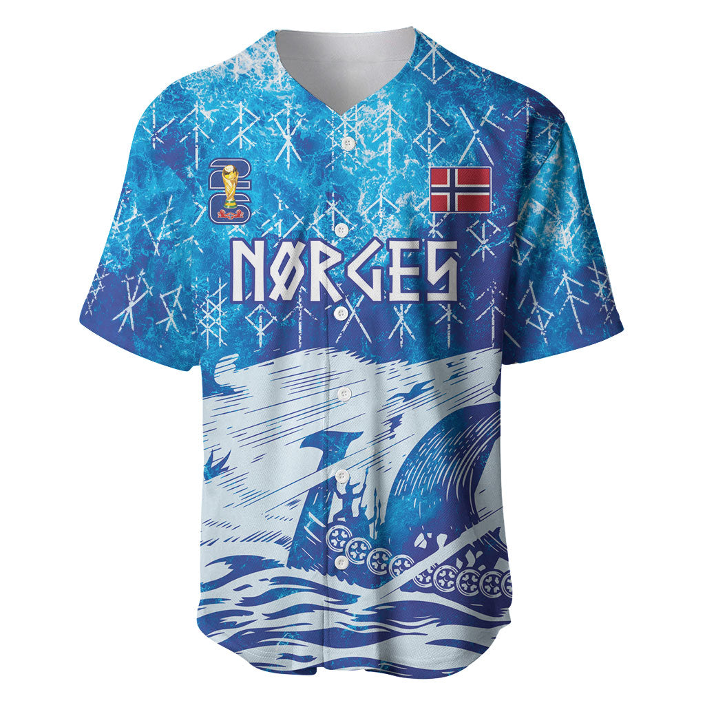 Norges Football WC2026 Custom Viking Rowing Baseball Jersey Raging Waves