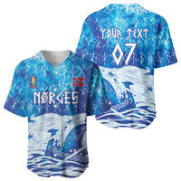Norges Football WC2026 Custom Viking Rowing Baseball Jersey Raging Waves