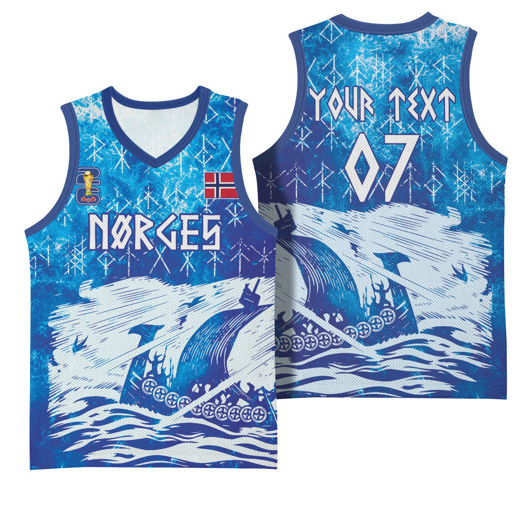 Norges Football WC2026 Custom Viking Rowing Basketball Jersey Raging Waves