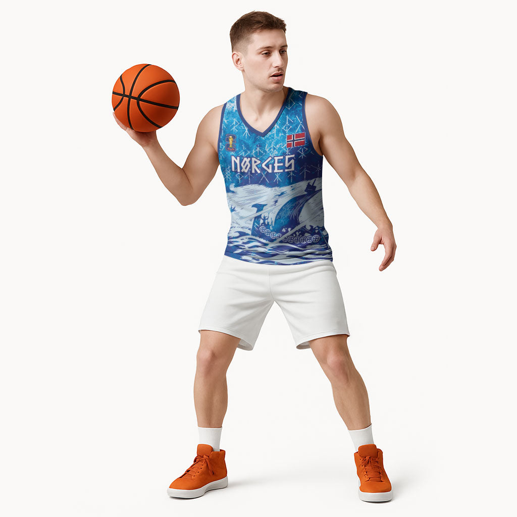 Norges Football WC2026 Custom Viking Rowing Basketball Jersey Raging Waves