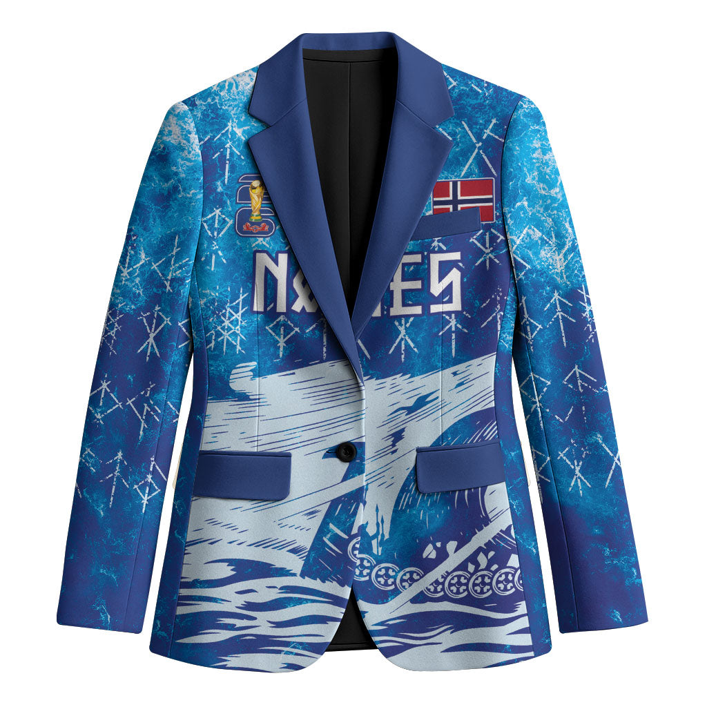Norges Football WC2026 Custom Viking Rowing Blazer Raging Waves
