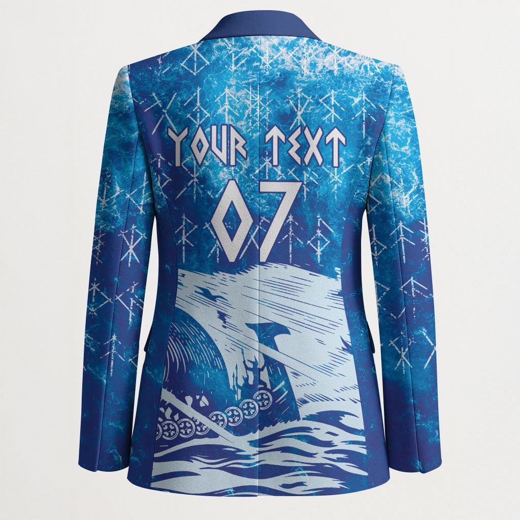 Norges Football WC2026 Custom Viking Rowing Blazer Raging Waves