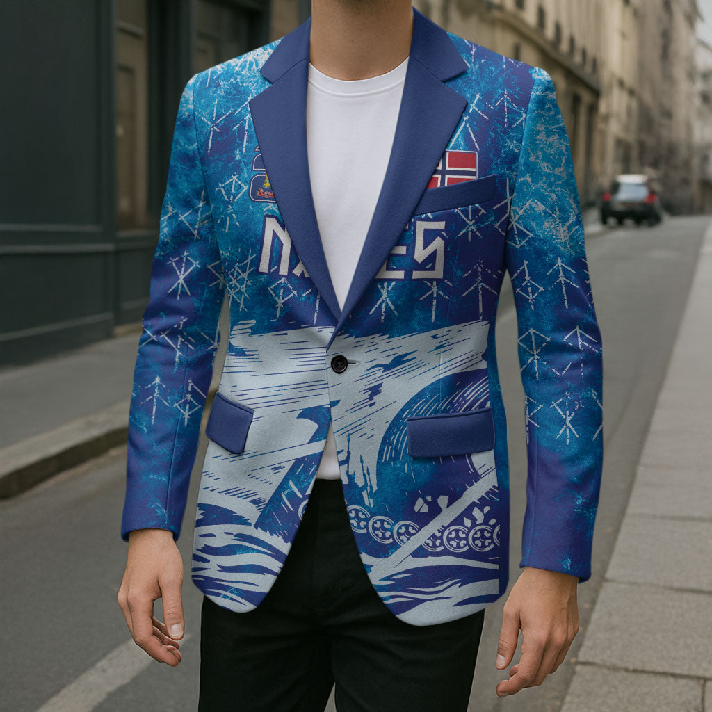 Norges Football WC2026 Custom Viking Rowing Blazer Raging Waves