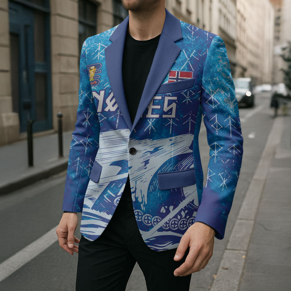 Norges Football WC2026 Custom Viking Rowing Blazer Raging Waves