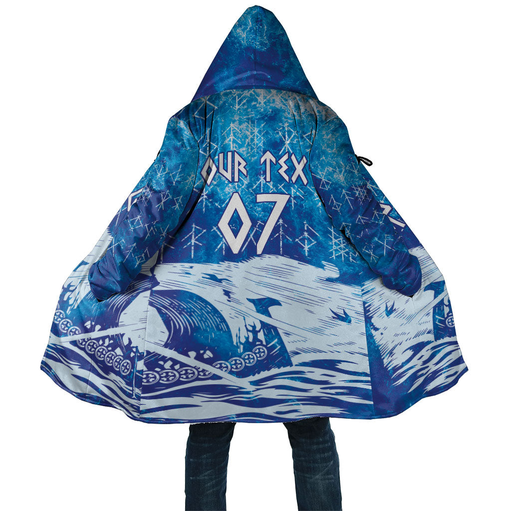 Norges Football WC2026 Custom Viking Rowing Cloak Raging Waves