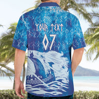 Norges Football WC2026 Custom Viking Rowing Hawaiian Shirt Raging Waves