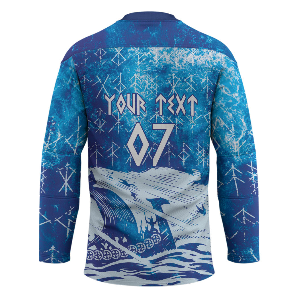 Norges Football WC2026 Custom Viking Rowing Hockey Jersey Raging Waves