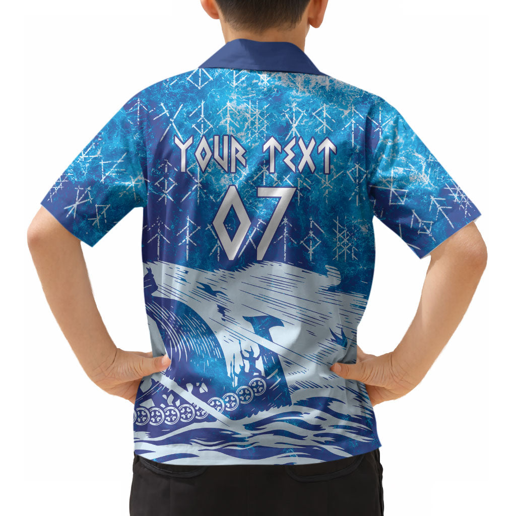 Norges Football WC2026 Custom Viking Rowing Kid Hawaiian Shirt Raging Waves LT7