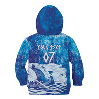 Norges Football WC2026 Custom Viking Rowing Kid Hoodie Raging Waves