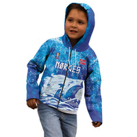 Norges Football WC2026 Custom Viking Rowing Kid Hoodie Raging Waves