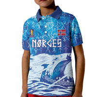 Norges Football WC2026 Custom Viking Rowing Kid Polo Shirt Raging Waves