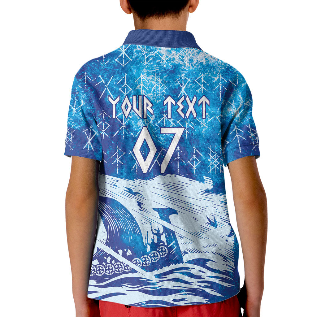 Norges Football WC2026 Custom Viking Rowing Kid Polo Shirt Raging Waves