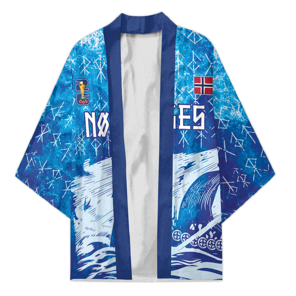 Norges Football WC2026 Custom Viking Rowing Kimono Raging Waves