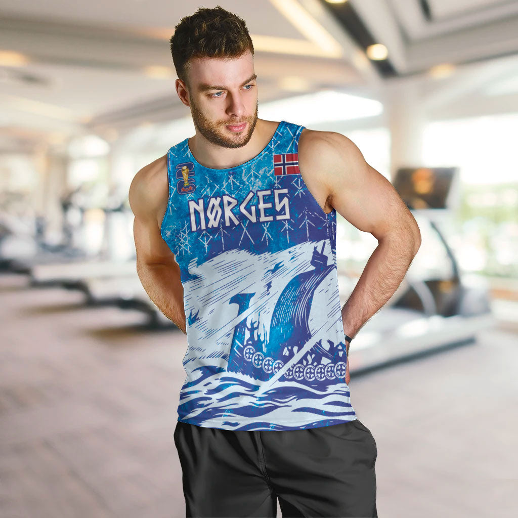 Norges Football WC2026 Custom Viking Rowing Men Tank Top Raging Waves