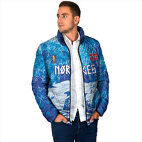 Norges Football WC2026 Custom Viking Rowing Padded Jacket Raging Waves