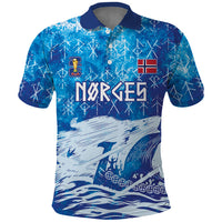 Norges Football WC2026 Custom Viking Rowing Polo Shirt Raging Waves