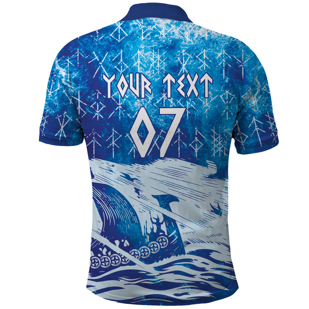 Norges Football WC2026 Custom Viking Rowing Polo Shirt Raging Waves