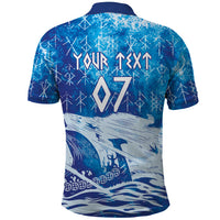 Norges Football WC2026 Custom Viking Rowing Polo Shirt Raging Waves
