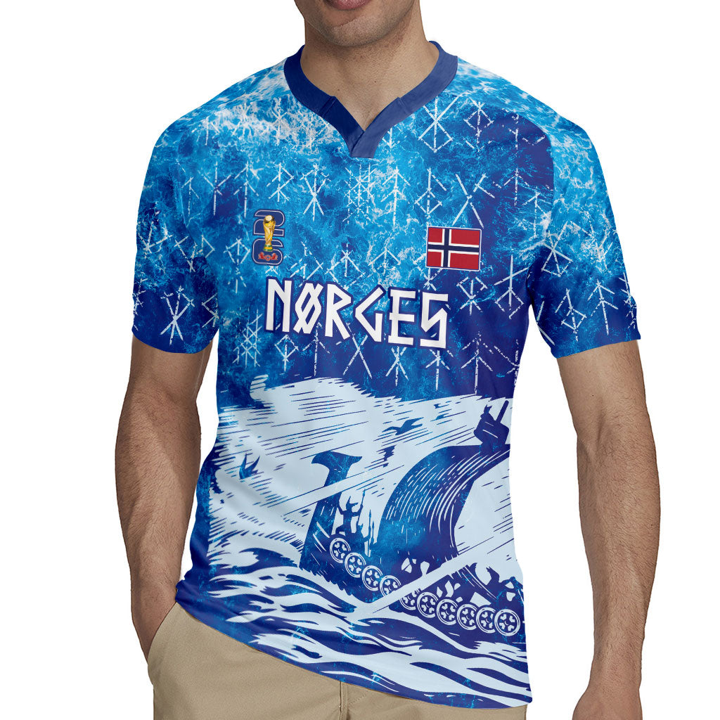 Norges Football WC2026 Custom Viking Rowing Rugby Jersey Raging Waves