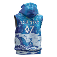 Norges Football WC2026 Custom Viking Rowing Sleeveless Hoodie Raging Waves