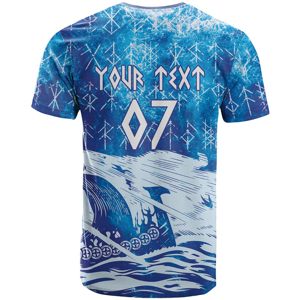 Norges Football WC2026 Custom Viking Rowing T Shirt Raging Waves