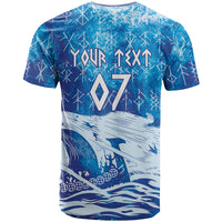 Norges Football WC2026 Custom Viking Rowing T Shirt Raging Waves