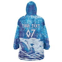 Norges Football WC2026 Custom Viking Rowing Wearable Blanket Hoodie Raging Waves