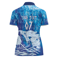Norges Football WC2026 Custom Viking Rowing Women Polo Shirt Raging Waves