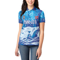 Norges Football WC2026 Custom Viking Rowing Women Polo Shirt Raging Waves