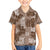 Vintage Hawaii Kid Hawaiian Shirt Hibiscus Mix Hawaiian Quilt Patches - Brown - Wonder Print Shop