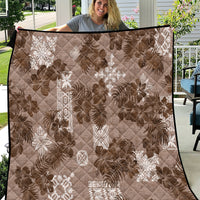 Vintage Hawaii Quilt Hibiscus Mix Hawaiian Quilt Patches - Brown - Wonder Print Shop