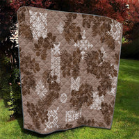 Vintage Hawaii Quilt Hibiscus Mix Hawaiian Quilt Patches - Brown - Wonder Print Shop