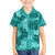 Vintage Hawaii Kid Hawaiian Shirt Hibiscus Mix Hawaiian Quilt Patches - Teal - Wonder Print Shop