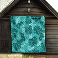 Vintage Hawaii Quilt Hibiscus Mix Hawaiian Quilt Patches - Teal - Wonder Print Shop