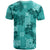 Vintage Hawaii T Shirt Hibiscus Mix Hawaiian Quilt Patches - Teal - Wonder Print Shop
