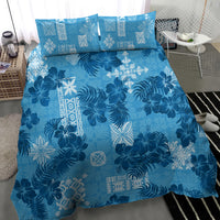 Hawaii Tapa Bedding Set Hibiscus Mix Hawaiian Quilt Patches - Blue LT7 - Wonder Print Shop