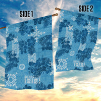 Hawaii Tapa Garden Flag Hibiscus Mix Hawaiian Quilt Patches - Blue - Wonder Print Shop