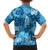 Hawaii Tapa Kid Hawaiian Shirt Hibiscus Mix Hawaiian Quilt Patches - Blue - Wonder Print Shop