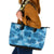 Hawaii Tapa Leather Tote Bag Hibiscus Mix Hawaiian Quilt Patches - Blue - Wonder Print Shop