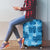 Hawaii Tapa Luggage Cover Hibiscus Mix Hawaiian Quilt Patches - Blue - Wonder Print Shop
