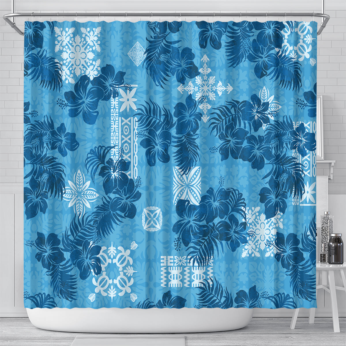 hawaii-tapa-shower-curtain-hibiscus-mix-hawaiian-quilt-patches-blue