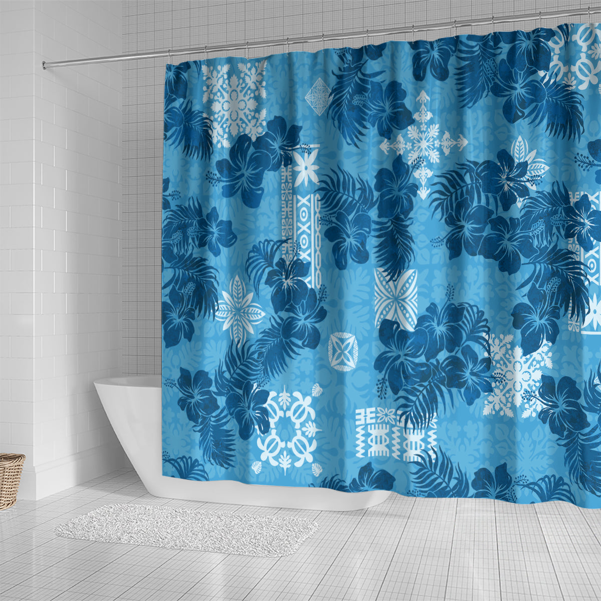 hawaii-tapa-shower-curtain-hibiscus-mix-hawaiian-quilt-patches-blue
