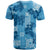 Hawaii Tapa T Shirt Hibiscus Mix Hawaiian Quilt Patches - Blue - Wonder Print Shop