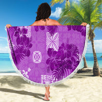 Hawaii Tapa Beach Blanket Hibiscus Mix Hawaiian Quilt Patches - Violet LT7 - Wonder Print Shop